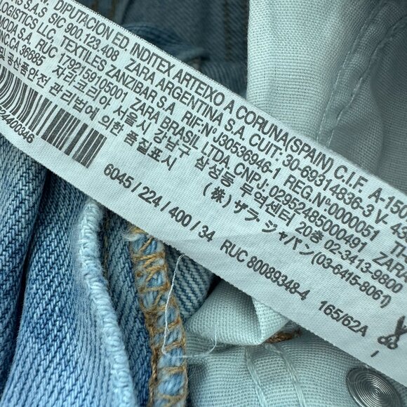 ZARA High Waist Wide-Leg Jeans – Size 34 – Ref 6045/224/400 🩵 - Picture 11 of 12